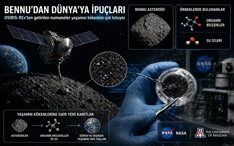 Bennu Asteroidinden Alınan Numuneler